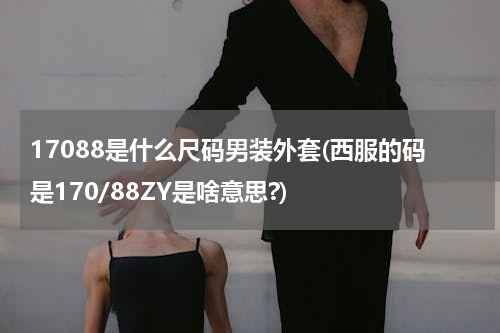 17088是什么尺码男装外套(西服的码是170/88ZY是啥意思?)