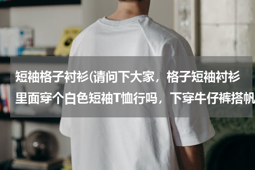 短袖格子衬衫(请问下大家，格子短袖衬衫里面穿个白色短袖T恤行吗，下穿牛仔裤搭帆布鞋。)