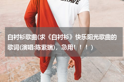 白衬衫歌曲(求《白衬衫》快乐阳光歌曲的歌词(演唱:陈紫瑞)，急用！！！)
