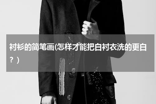 衬衫的简笔画(怎样才能把白衬衣洗的更白？)